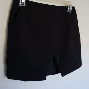 Black Asymmetrical Cotton On Mini Skirt w/Pockets